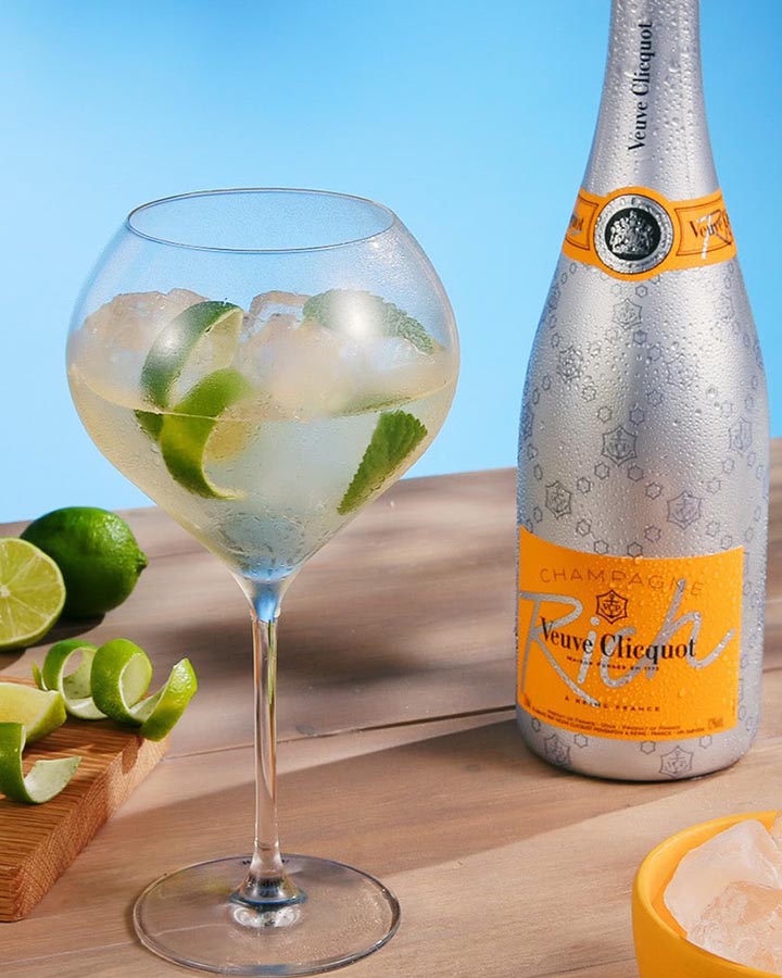 veuve clicquot cocktail rich champagne - Luxe Digital