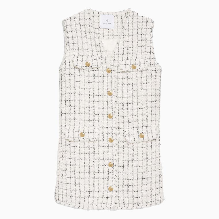 women smart casual dress code guide anine bing janet dress white plaid - Luxe Digital