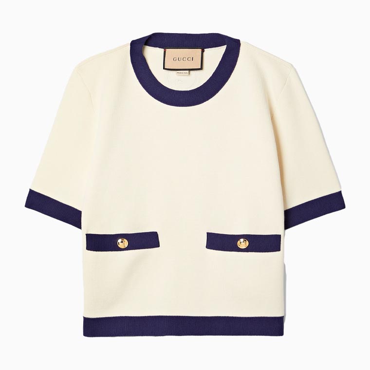 women smart casual dress code guide gucci cotton and silk blend top - Luxe Digital